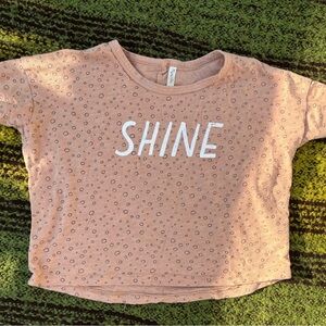 Rylee + Cru Brown 'SHINE' Short Sleeve Tee